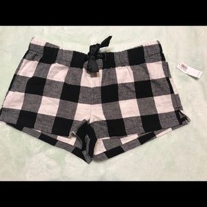Old navy black and white checkered pajama shorts
